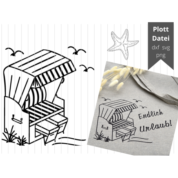 Plotterdatei Strandkorb