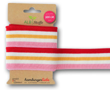 Streifenband - Stripe Me - College - 5 Stripes - Easygoing - Rot/Rosa/Dunkelgelb/Warmweiß - Multi - Hamburger Liebe