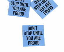 1 Super BIG Label - Proud - Hellblau - Anlukaa