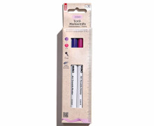 2 Markierstifte - Stoffmarkierstifte - 0,5-1mm - Wasserlöslich - Selbstlöschend - veno - Pink/Lila