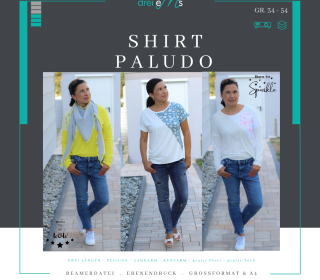 Ebook Shirt PALUDO Gr. 32-56 + gratis Plott + gratis Tuch