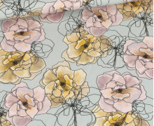 Jersey - Shrub Roses - Graublau Pastell - Bio-Qualität - Nature Rafa Design - abby and me