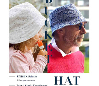 Bucket Hat Fischerhut unisex Baby / Kind / Erwachsene mit 2 Krempen