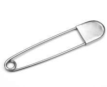 1 Broschennadel - Kiltnadel - Sicherheitsnadel - 13cm - Silber