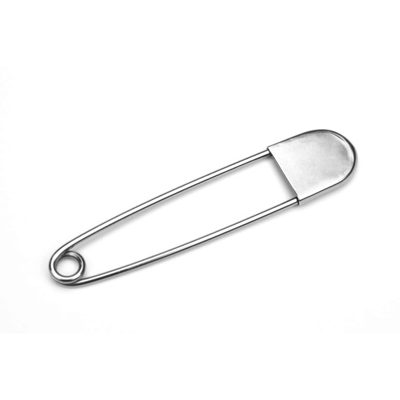 1 Broschennadel - Kiltnadel - Sicherheitsnadel - 13cm - Silber
