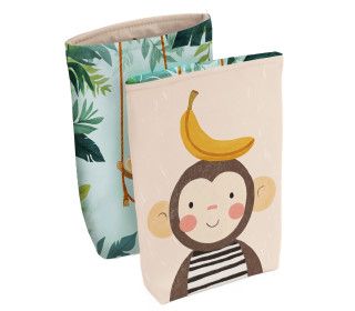 DIY-NÄHSET - Buchtasche - Animal Friends - Affen - Softshell - abby and amy