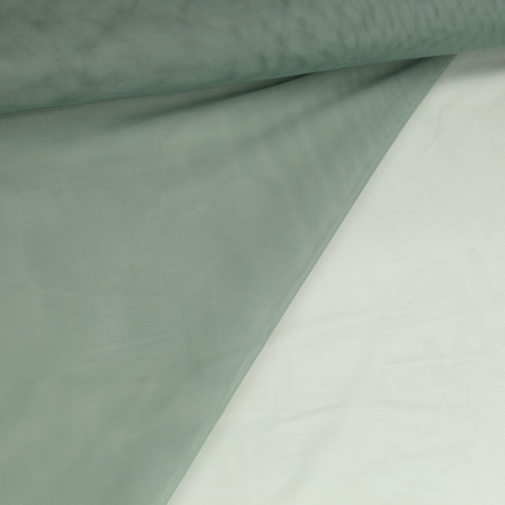 Feiner Tüllstoff - Weich - Uni - Altgrün