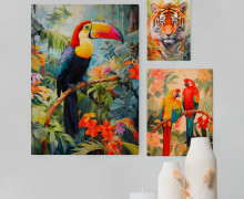 DIY-Paneel - 6 Poster - Tropical Jungle - Outdoorstoff - abby and amy