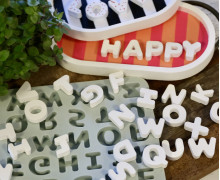 Silikon - Gießform - Matte - Großbuchstaben - Alphabet - A-Z - vielfältig nutzbar