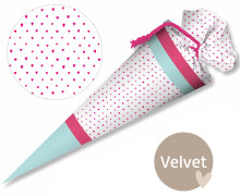 DIY-NÄHSET SCHULTÜTE - GESCHWISTERTÜTE - Kleine Herzen - abby and me