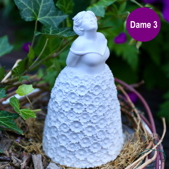Silikon - Gießform - Schnupperfigur - für Blüten - Feine Gesellschaft - Dekofigur - Dame 3 - vielfältig nutzbar