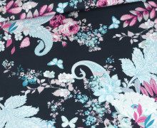 Badelycra - Paisley Blumentraum - Schwarzblau - abby and amy
