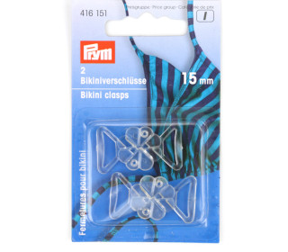 1 Bikini- und Gürtelverschluss - Kleeblatt - 15mm - Prym - Transparent