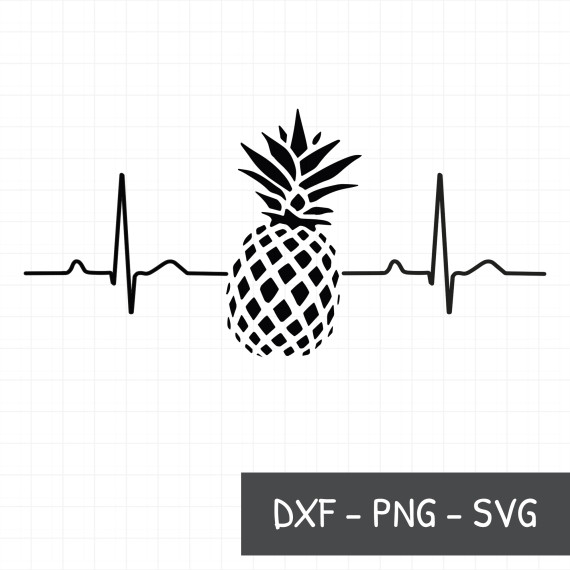 Herzschlag Ananas Plotterdatei
