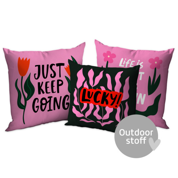 Kissenstoff - DIY - Kissen-Set - Bold & Cozy - Just Keep Going - Outdoorstoff - abby and amy
