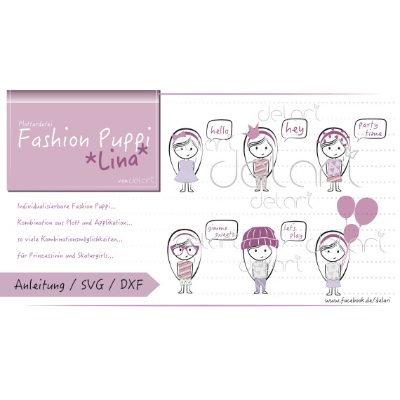 Plotter Datei "Fashion Puppi *Lina* von delari "