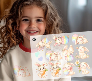 Onkel Bo's Bügelbilder - DIN A4 - Niedliche Osterhasen