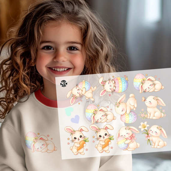 Onkel Bo's Bügelbilder - DIN A4 - Niedliche Osterhasen