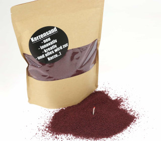 400g pflanzliches Kerzensand - Set mit 2 Dochten - Beere - Kerzen gießen