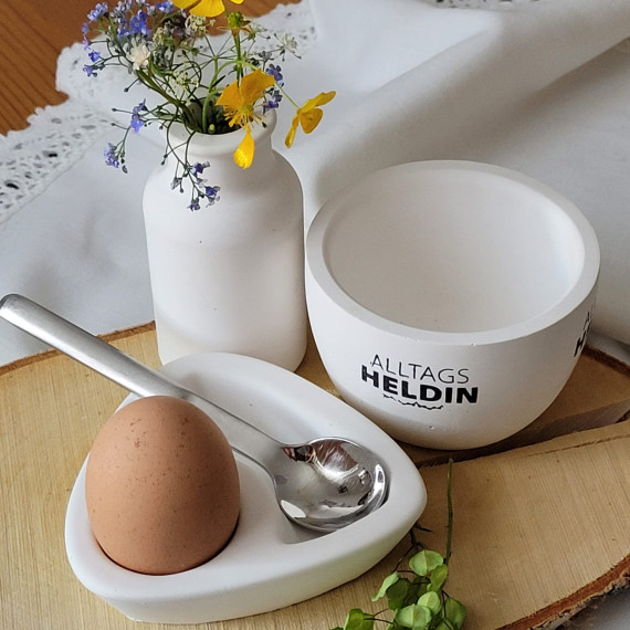 Silikon - Gießform - Eierbecher mit Ablage - klassisch - vielfältig nutzbar