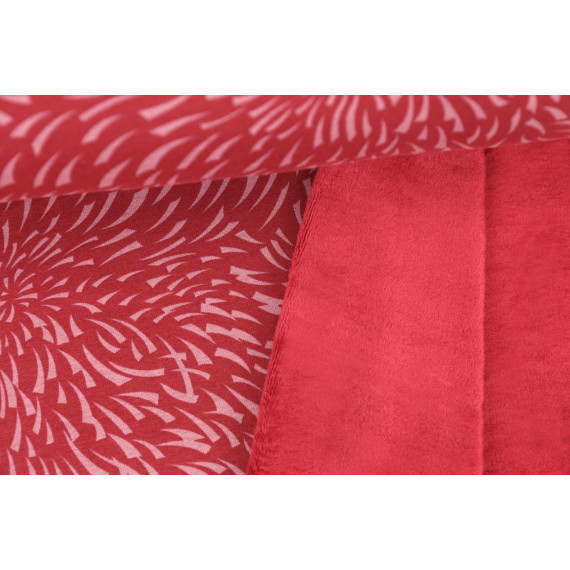 Alpenfleece - Kuschelstoff - Striche - Grafisch - Weinrot