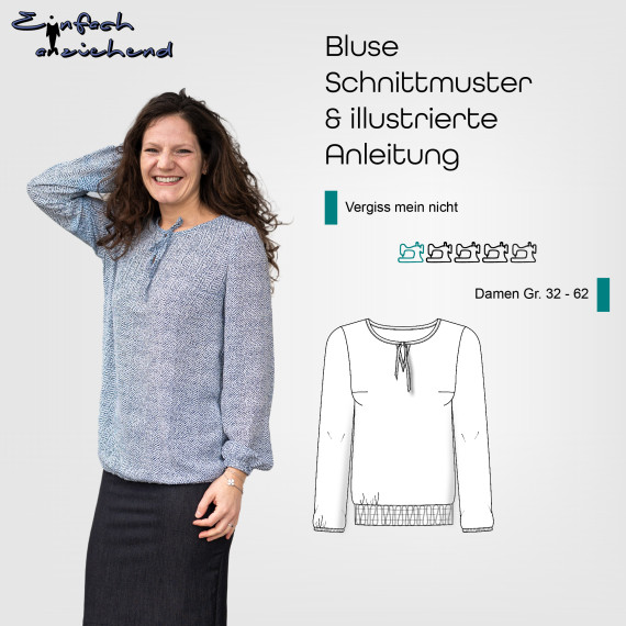 Bluse Vergiss mein nicht Gr. 32 - 62 Damen