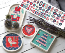 Outdoorstoff - Christmas Special - Inlays für Silikon - Probierset - bienvenido colorido - abby and amy