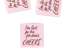 1 Label - I'm here for the free drinks. CHEERS - Blassrosa - EMJO-DESIGN