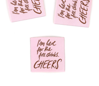 1 Label - I'm here for the free drinks. CHEERS - Blassrosa - EMJO-DESIGN