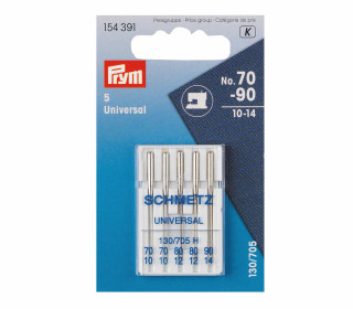 5 Nähmaschinen Nadeln - Universal - Nr.70-90 -  Prym - Silber
