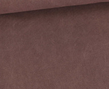 Canvas - feste Baumwolle - Light & Lush - Washed Look - 440g - Uni - Altbordeaux
