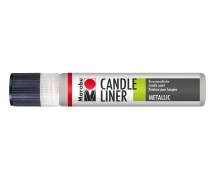 1 Kerzenmalstift - Candle-Liner - Metallic-Effekt - 25ml - Marabu - Silber (Col. 782)