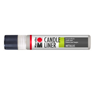 1 Kerzenmalstift - Candle-Liner - Metallic-Effekt - 25ml - Marabu - Silber (Col. 782)