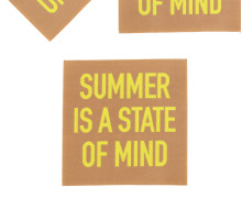 1 Super BIG Label - SUMMER IS A STATE OF MIND - Anlukaa - Camelbraun
