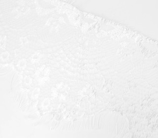 1m Französische Spitze - Weich - 9,0cm - Weiß