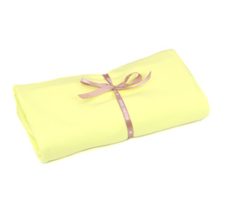 0,6m Zuschnitt - Deluxe Sweat - Uni - Einfarbig - Extrabreit - 180cm - Neue Trendfarbe - Lime Yellow - Grün Gelb