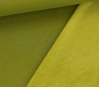 Leichter Alpenfleece - Purring Fur - Kuschelstoff - 260g - Uni - Maigrün