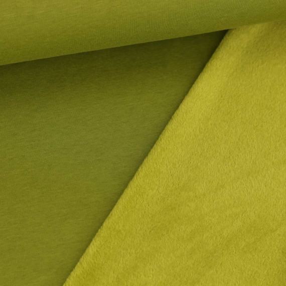 Leichter Alpenfleece - Purring Fur - Kuschelstoff - 260g - Uni - Maigrün