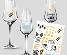 Rub-On Sticker - Silvester - Gold - Tante Henni Rub-Ons - vielfältig nutzbar