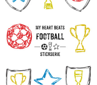 Stickserie My heart beats football