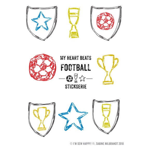 Stickserie My heart beats football
