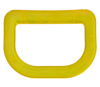 1 D-Ring - 40mm - Taschenring - Kunststoff - Transparent - Gelb