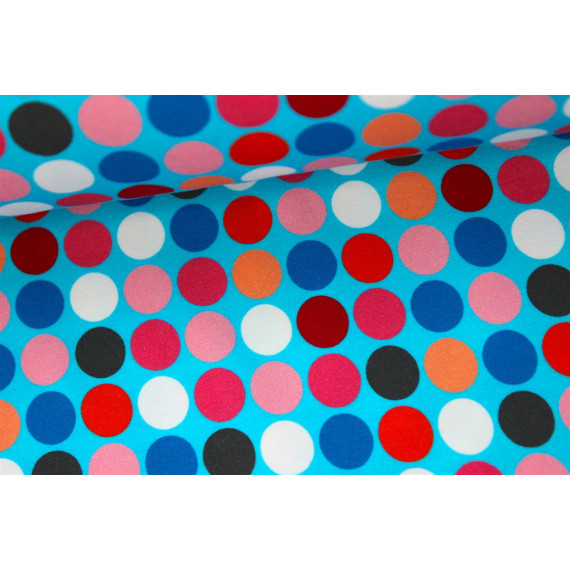 Jersey Happy Polka Dots Hamburger Liebe Blau