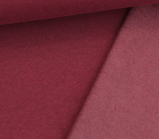Kuschelsweat Light - Uni - Weinrot - Sweat Angeraut 