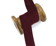 1 Meter Schrägband - Velour - 20mm - Bordeaux