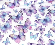 Jersey - Watercolor Butterfly - Weiß - Bio-Qualität - abby and me