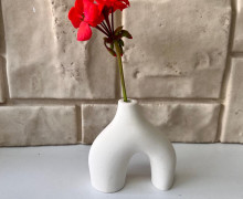 Silikon - Gießform - Vase - moderne Designvase - asymmetrisch - schmale Öffnung - vielfältig nutzbar