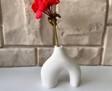 Silikon - Gießform - Vase - moderne Designvase - asymmetrisch - schmale Öffnung - vielfältig nutzbar