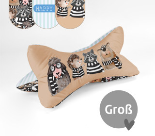 DIY-Nähset - Leseknochen - Groß - fröhliche Tierfreunde - happy best friends - ela ideen - Velvet - abby and amy