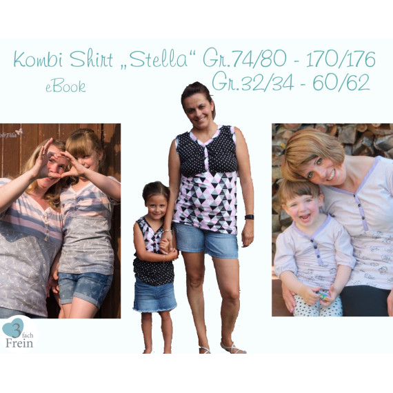 Kombi eBook  Shirt "Stella" - Gr.70/74-170/176 Gr.32/34-60/62
